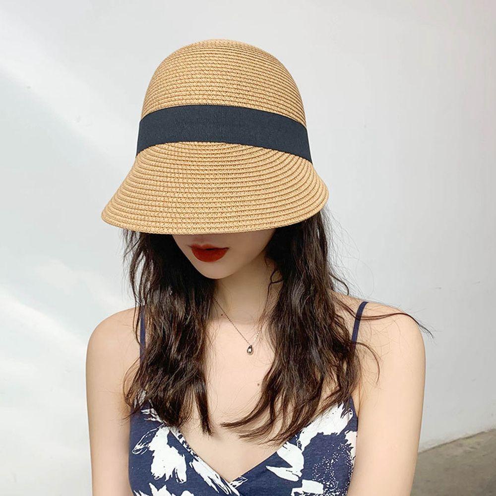Mũ Chống Nắng Dệt Gấp Gọn Thời Trang Đi Biển Xinh Xắn