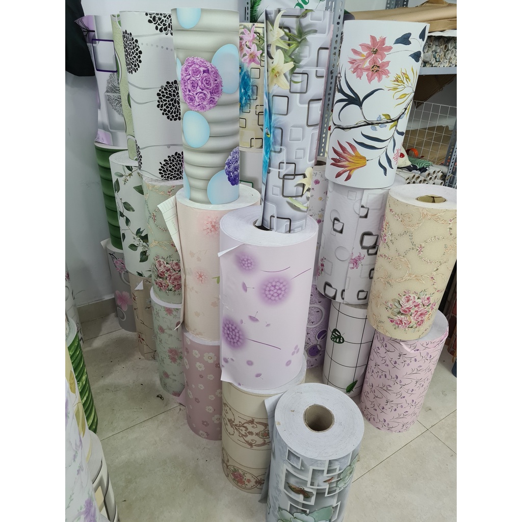 1m Decal giấy dán tường có sẵn keo dán khổ 45cm-mẫu cây hoa lá PK364