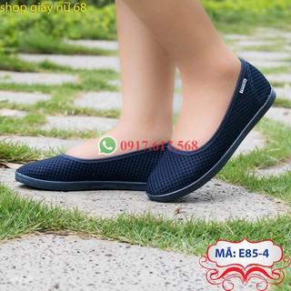 Giày slip on ak - anh khoa e85-4 - sợi cao cấp dệt dạng len thoáng mát co giãn ôm chân