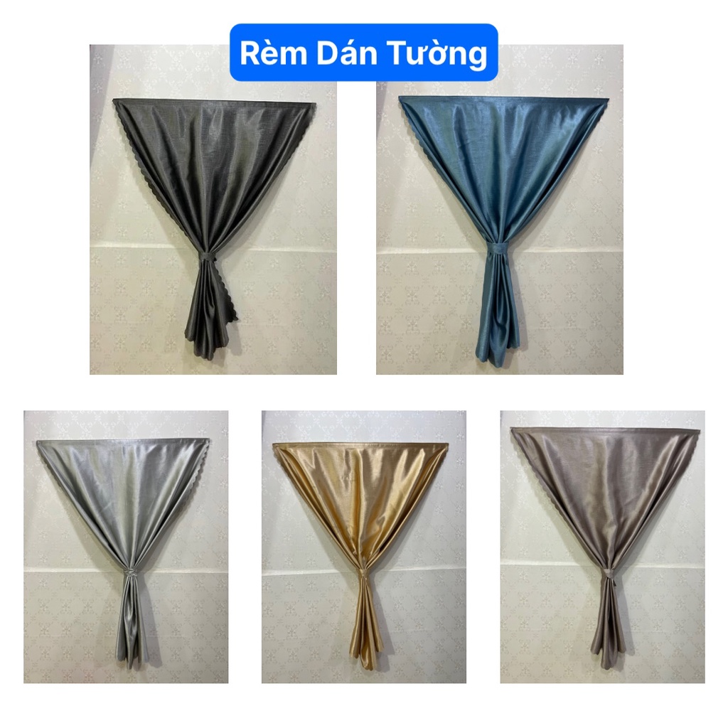 Rèm Cửa Dán Tường Chống Nắng Không Cần Khoan, Chất Liệu Vải Gấm Cao Cấp, Rèm Cửa THẮNG LỢI