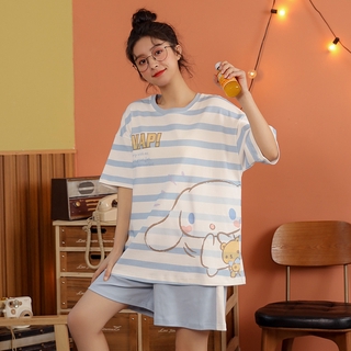 Bộ Đồ Ngủ In Hình Dễ Thương Phong Cách Hàn Quốc Thời Trang Mùa Hè