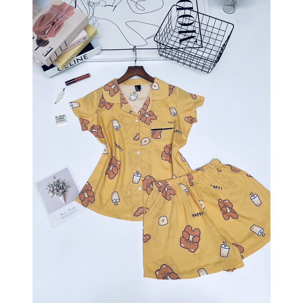 Bộ Lanh Pijama đùi VNXK