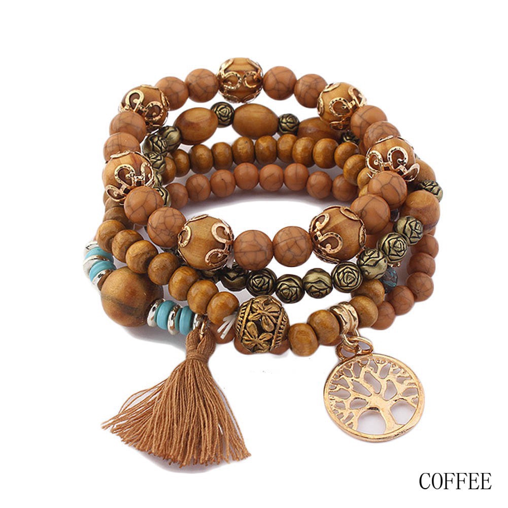 Maelove3 Vòng tay chuỗi hạt độc đáo phong cách Bohemian