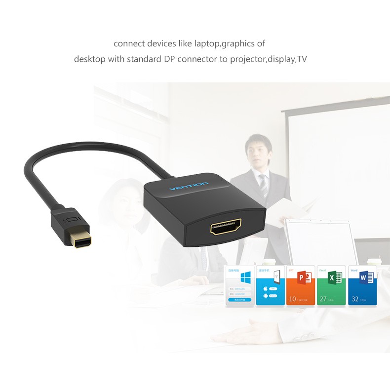 Cáp chuyển đổi Mini DisplayPort ra HDMI - Vention HBCBB - BEN