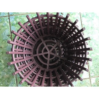 Combo 10 chậu nhựa giả gỗ phi 26 cm