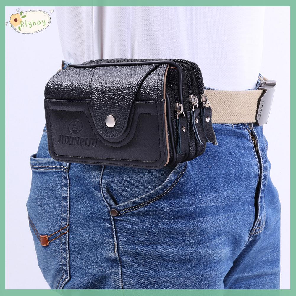 Túi da PU đeo hông đựng điện thoại đa năng chống thấm nước