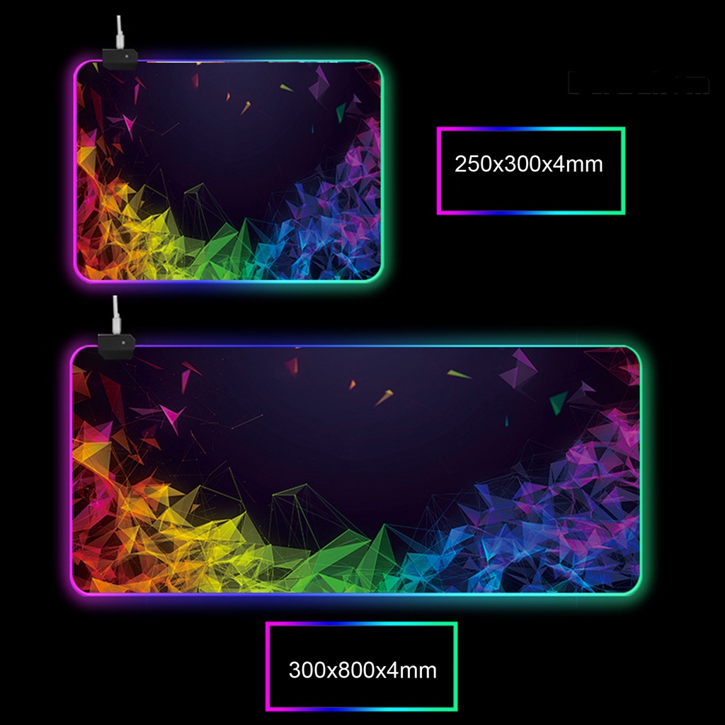 Thảm Lót Chuột Chơi Game Cỡ Lớn Chống Trượt Có Đèn LED RGB