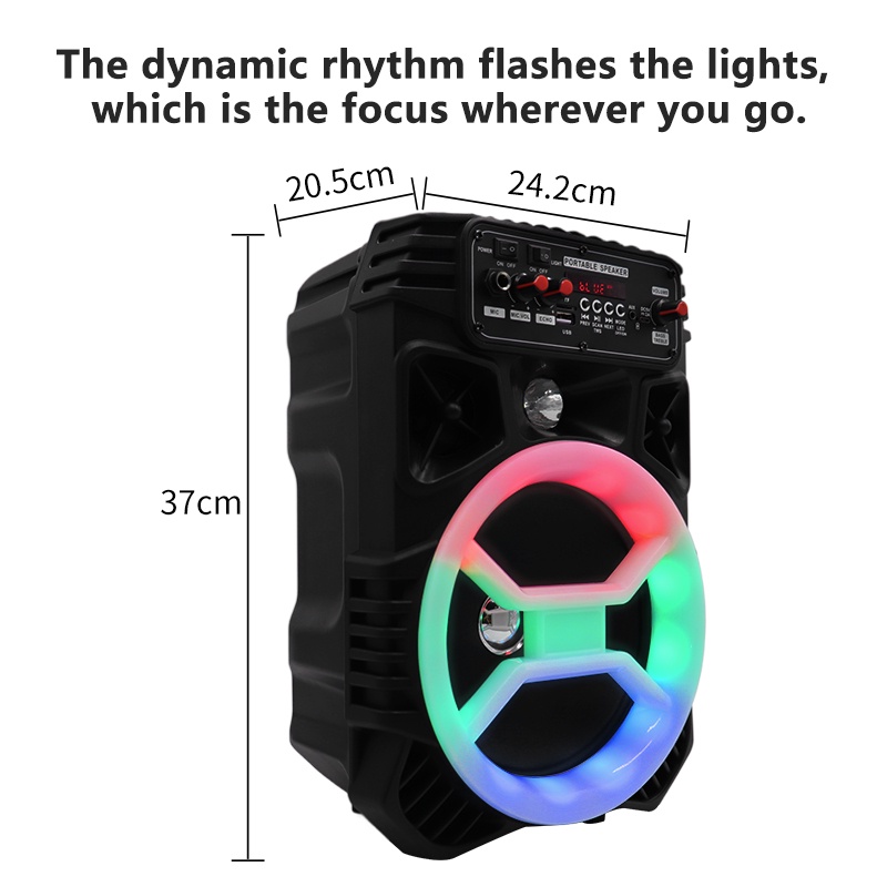 Loa bluetooth karaoke công suất lớn,loa karaoke mini hát gia đình,di động mang đi mọi nơi -