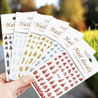 sticker dán móng nghệ thuật hình ngọn lửa
