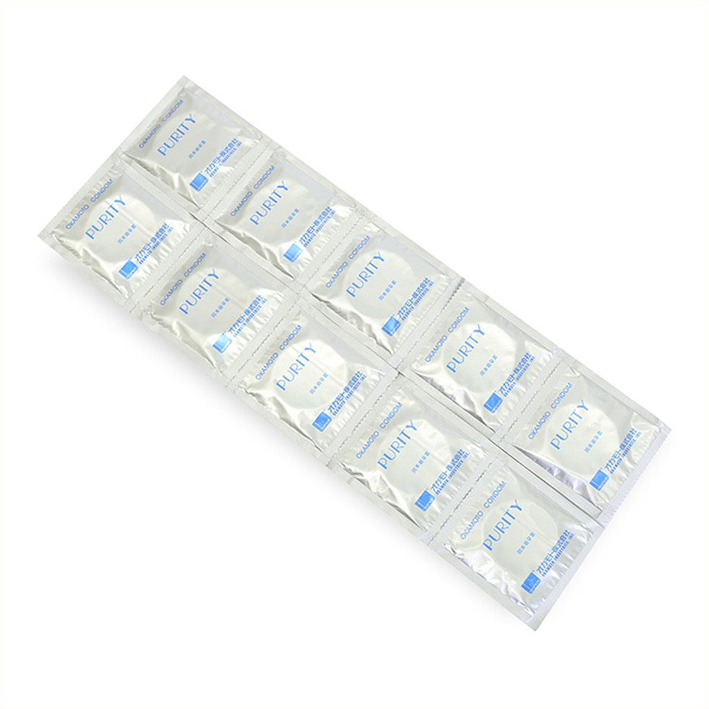 [ CHÍNH HÃNG ] - Bao Cao Su Okamoto Skinless Skin Purity, thiết kế siêu mỏng, dẻo dai, Không Mùi Tinh Khiết - Hộp 10 Cái