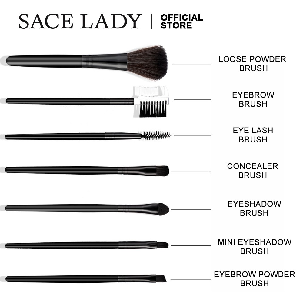 Bộ 7 Cọ Trang Điểm Mắt SACE LADY Nhiều Loại Tiện Dụng 30g