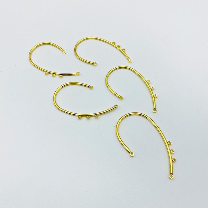 1 vành tai 36*54mm nguyên liệu làm trâm làm trang sức cổ trang cosplay cổ phục có màu KC
