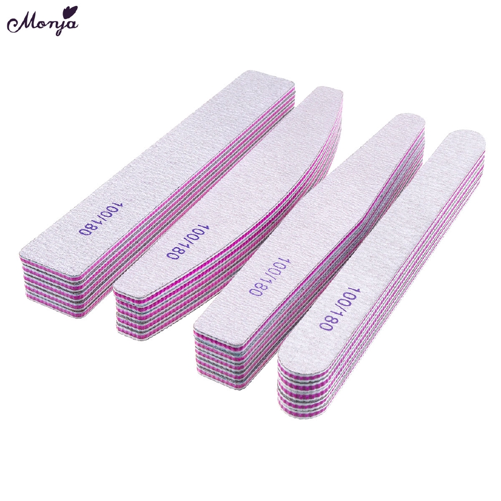 Monja Bộ 3/4/5 đồ dũa móng tay DIY 100/180 grits chất lượng cao