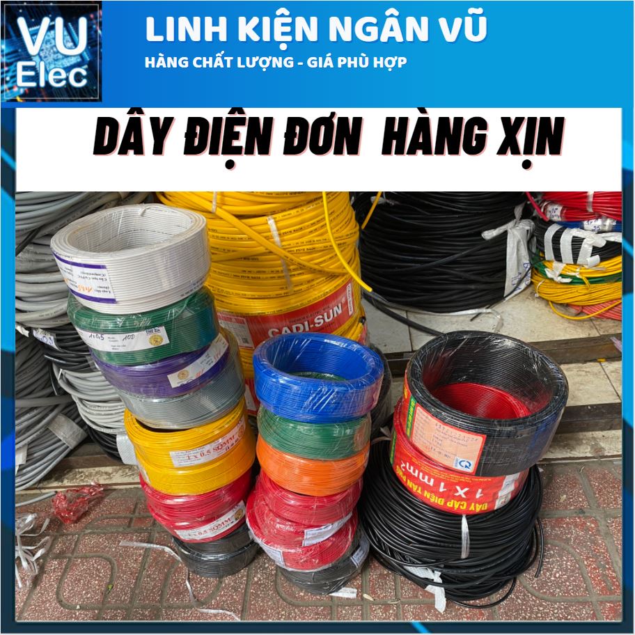 Dây Điện Xịn lõi đồng 0.5MM Đủ các Màu (Cuộn Dài 5 Mét)