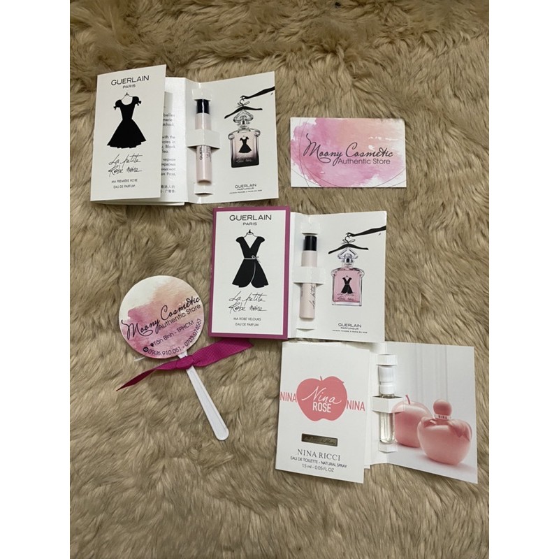Mẫu thử nước hoa Guerlain La Petite Robe Noire Ma Rose Velours/Ma Premiere edp 1ml/ Nina Rose Nina Ricci edt 1.5ml
