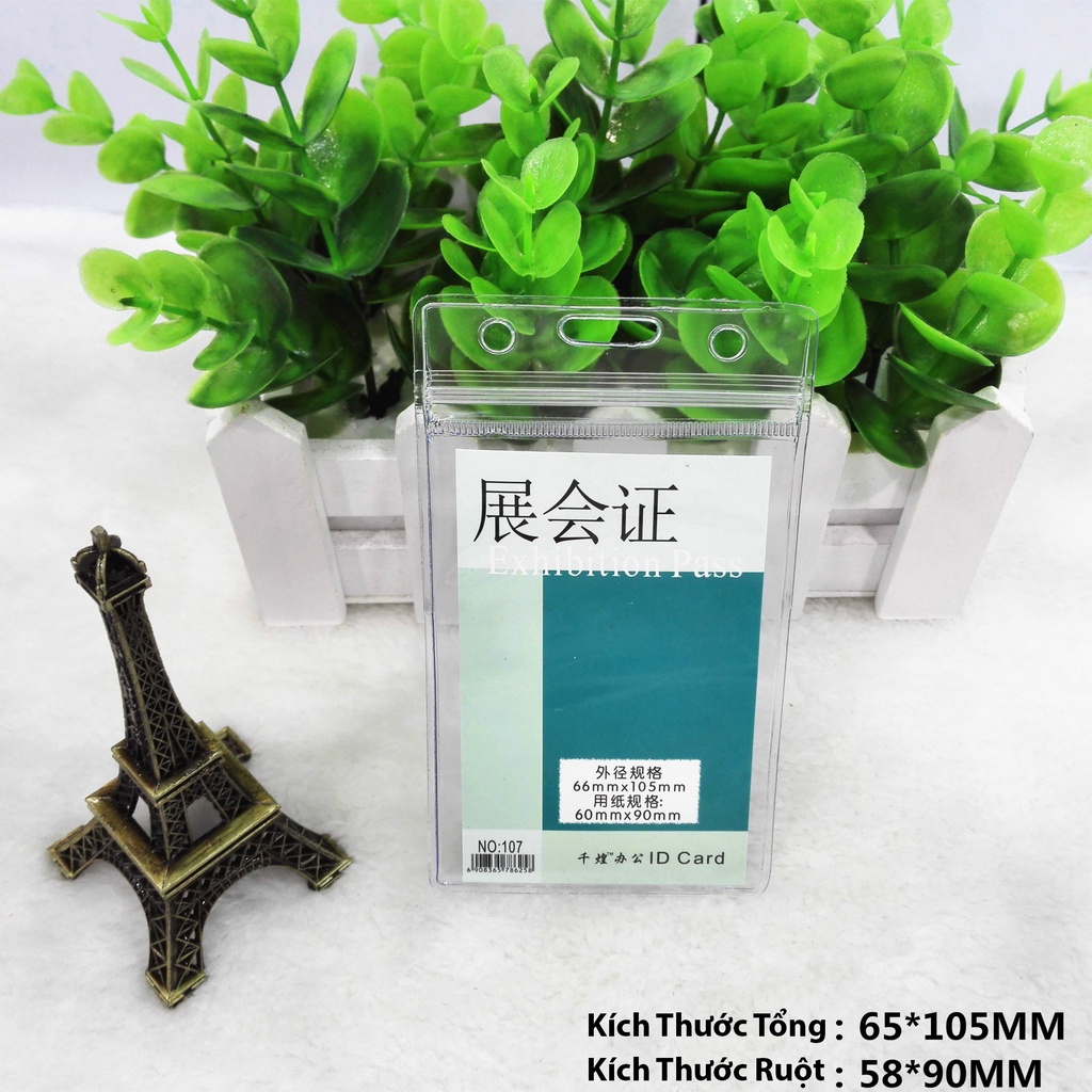 Bao đựng thẻ nhân viên,Thẻ Tên, Thẻ sinh viên NV Văn phòng Thẻ Dọc KT 5.5x9cm ATM