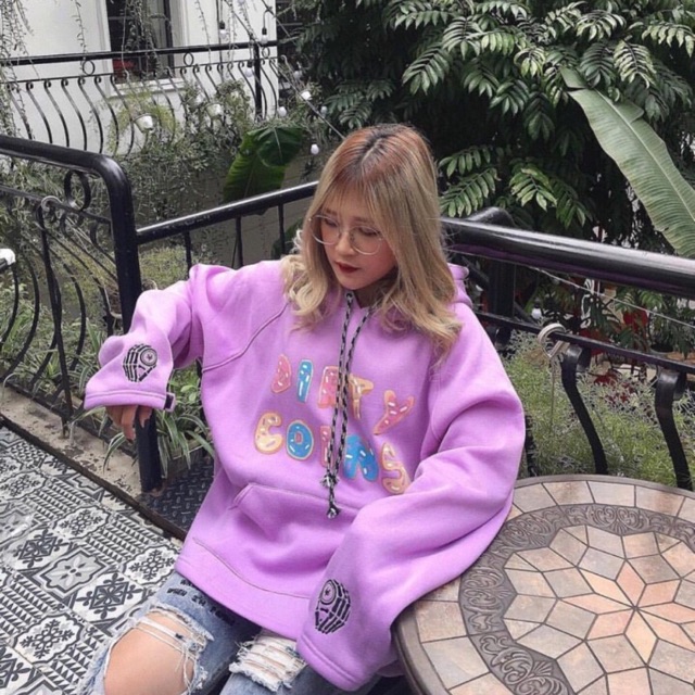 🍁Áo Hoddie Nỉ Dirty Coins Tím