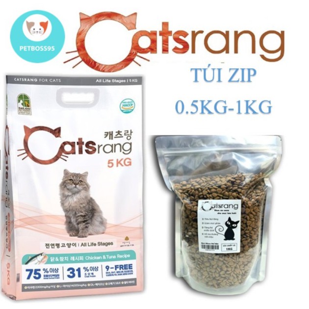 Thức ăn hạt cho mèo CATSRANG Hàn Quốc - Túi 0.5-1kg hạt Catsrang