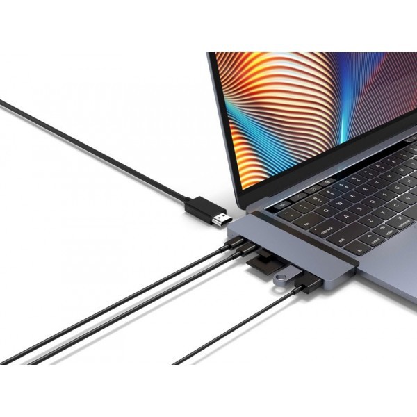 Cổng chuyển HyperDrive Duo 7-in-2 HDMI 4K/60Hz, cáp USB-C cho Macbook/iPad Pro/Laptop/Surfacebook