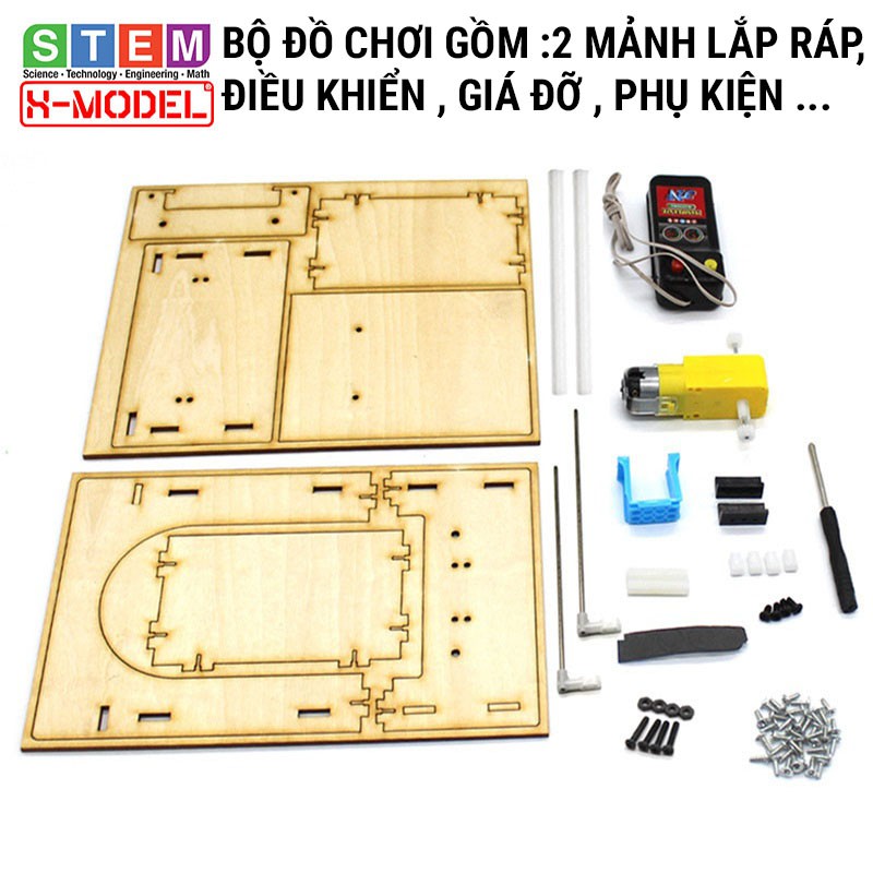 Đồ chơi sáng tạo STEM Cổng gỗ điều khiển X-MODEL ST14 cho bé, Đồ chơi trẻ em DIY [Do it Yourself] |Giáo dục STEM, STEAM