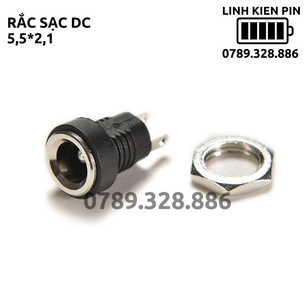 Jack sạc DC, jack cái 5.5*2.5mm, lỗ khoan 10mm