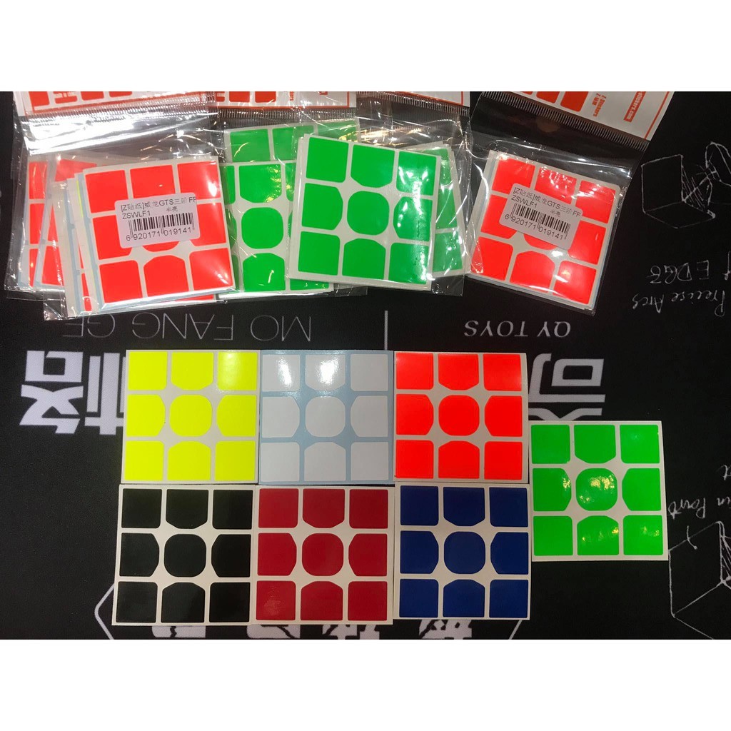 [Phụ Kiện Rubik] Sticker Gan Chính Hãng, Valk, GTS (Hệ màu Halfbright - HB/ Hệ Màu Full Bright - FB)