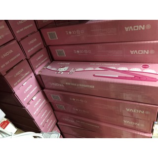 Máy là, uốn, duỗi tóc mini Nova kitty - Màu xanh