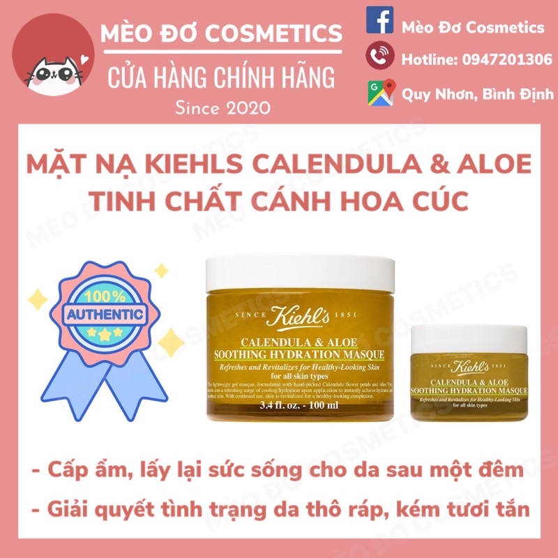 Mặt nạ hoa cúc Kiehls Calendula & Aloe Soothing Hydration Masque mini 14ml