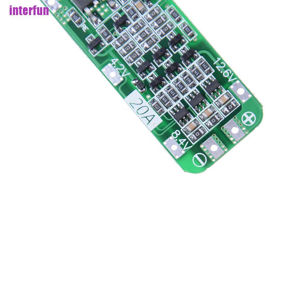 [Interfun1] 3S 20A 12.6V Cell 18650 Li-Ion Lithium Battery Charger Bms Protection Pcb Board [Fun]