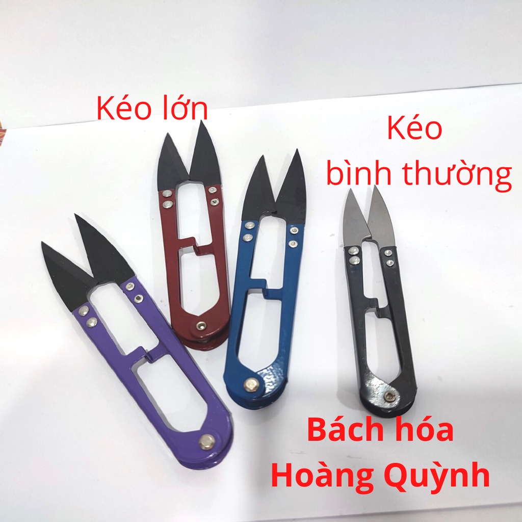 Cây kéo bấm chỉ - kéo cắt chỉ  loại LỚN cán sắt lưỡi đen LVLEA .