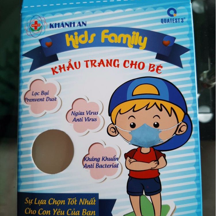 hộp 10 cái khẩu trang 3D cho bé