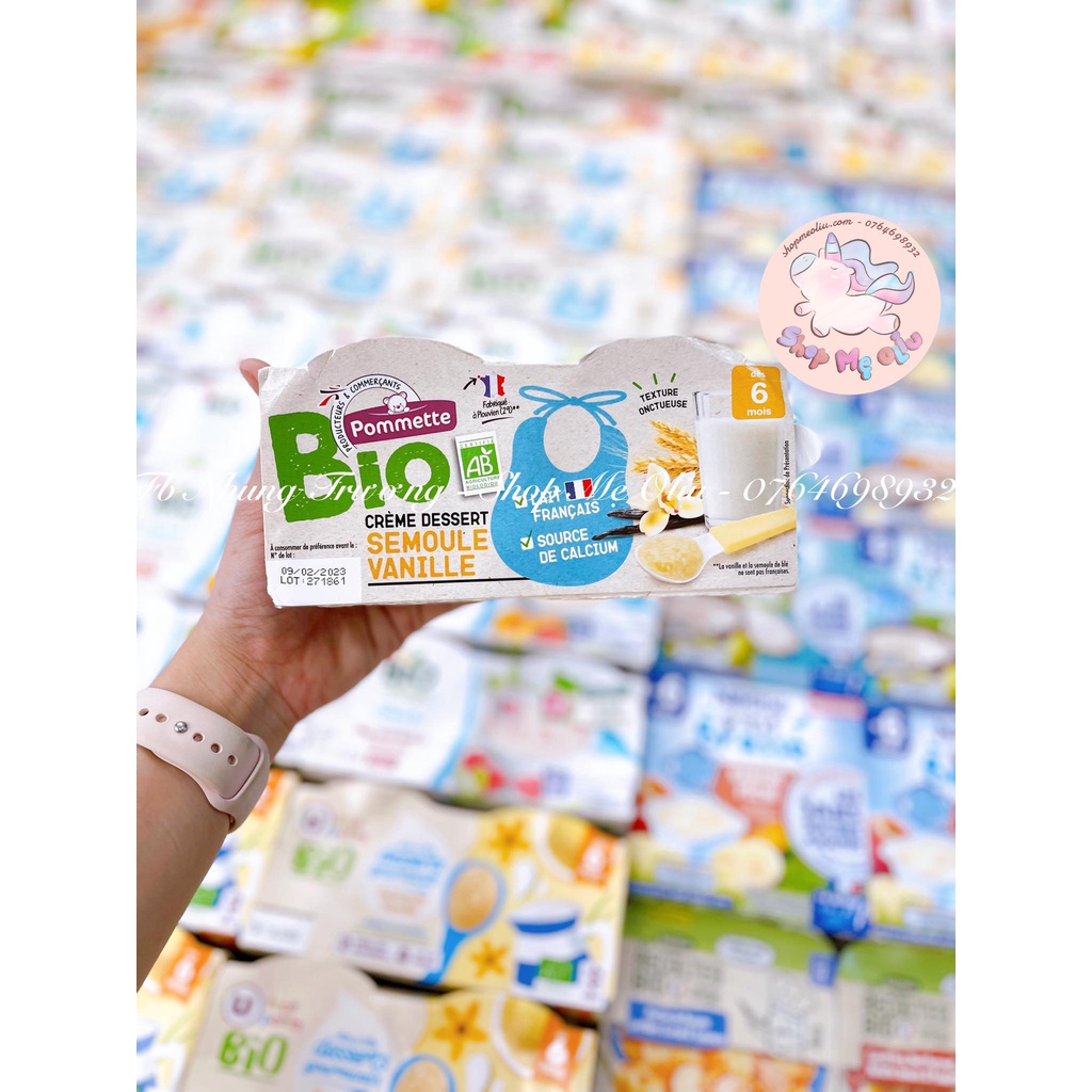Váng sữa hữu cơ Pommette cho bé từ 6 tháng tuổi date 4/2023 - vị Vani