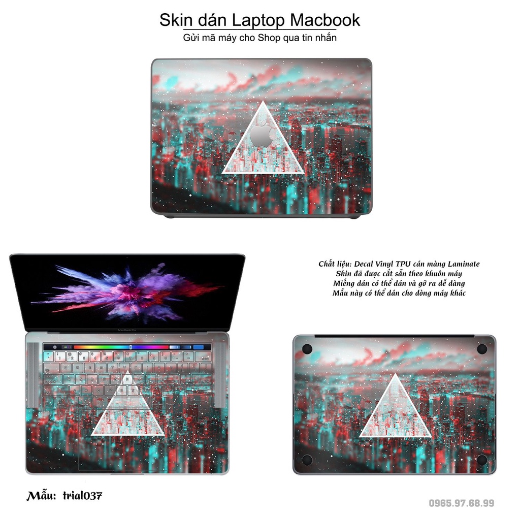 Skin dán Macbook mẫu Đa giác (đã cắt sẵn, inbox mã máy cho shop)