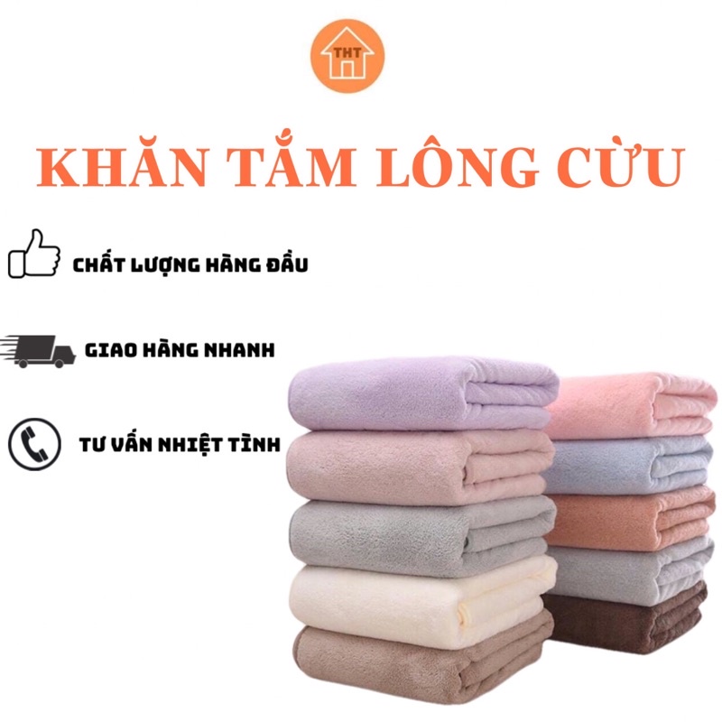 Khăn Tắm Hàn Quốc, Khăn Mặt Gội Lau Mềm Mịn Không Phai Màu Kích Thước 70x140cm