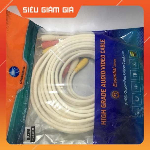 Dây loa CHOSEAL 6 đầu AV (5m) - Giá tốt nhất