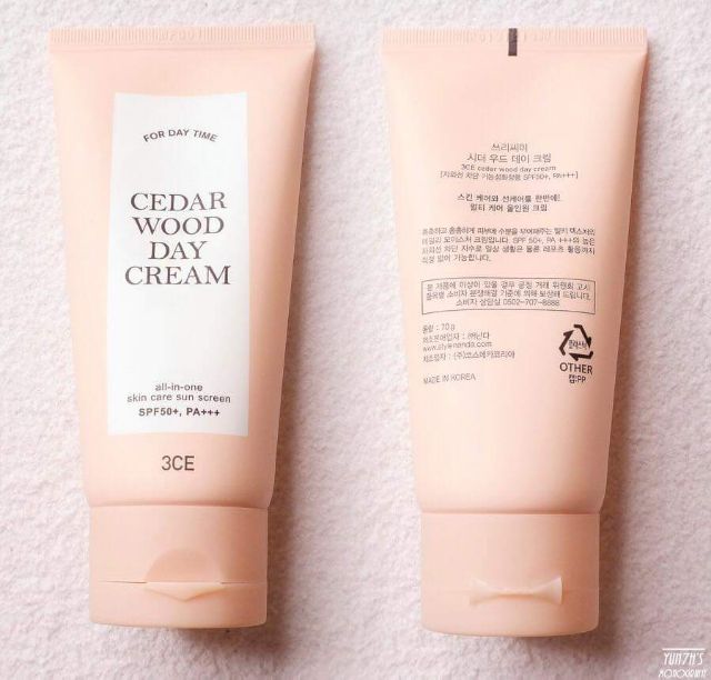 Kem Dưỡng Ban Ngày "All-In-One" 3CE Cedar Wood Day Cream SPF50+ PA+++ 70g