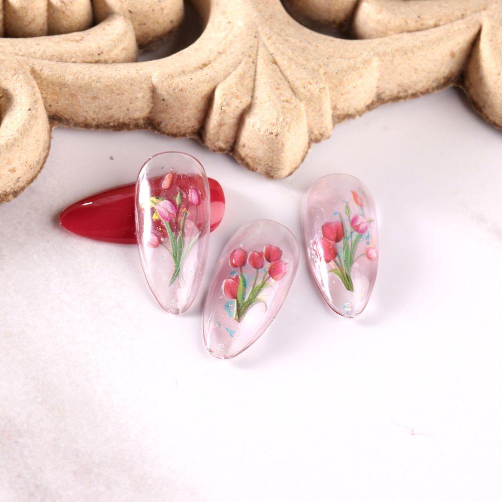 OCEANMAP Miếng Dán Trang Trí Móng Tay 3D DIY Thời Trang Mùa Xuân Hè