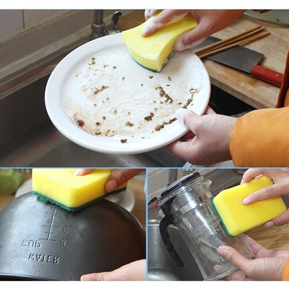 CONOPERY Set 5 hoặc 10 miếng bông nhám rửa chén tiện lợi