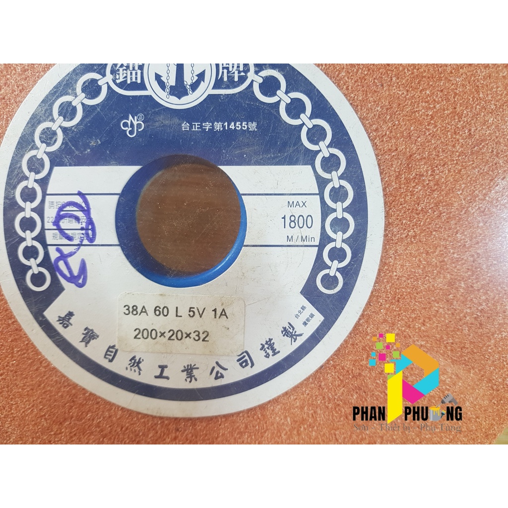 ĐÁ MÀI TRÒN/ ĐÁ MÀI PHẲNG HIỆU MỎ NEO ĐÀI LOAN 200MM X 20MM X Ø32