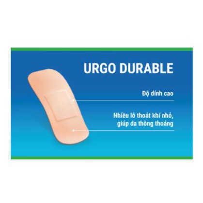 Urgo Durable - Băng cá nhân vải độ dính cao hộp 20 miếng