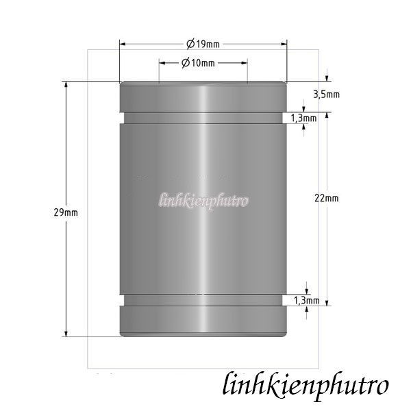 Vòng Bi Trượt LM10UU Linear Bearing