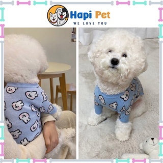 Áo len thỏ xinh hàn quốc thu đông ấm áp cho thú cưng, quần áo chó mèo cao cấp hapipet_shop