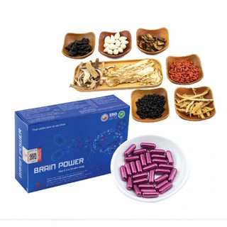 Thực phẩm bảo vệ sức khỏe giúp hoạt huyết dưỡng não brain power - hộp x 3 vỉ x 10 viên