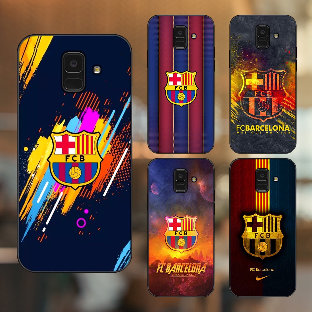 Ốp lưng Samsung A5 2018, A6 2018, A8 2018, J6 2018, A8 Plus viền đen in hình Barcelona Barca