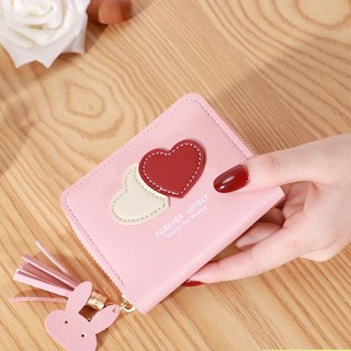 Ví nữ đẹp💖 𝑭𝑹𝑬𝑬𝑺𝑯𝑰𝑷 💖cầm tay mini nhỏ gọn bỏ túi nhiều ngăn hình trái tim dễ thương VS001