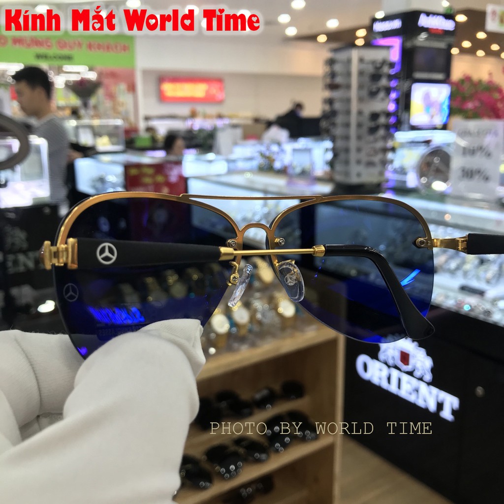 Kính mát nam Benz 10 thời trang cao cấp ,full box, tròng Polazied, chống lóa