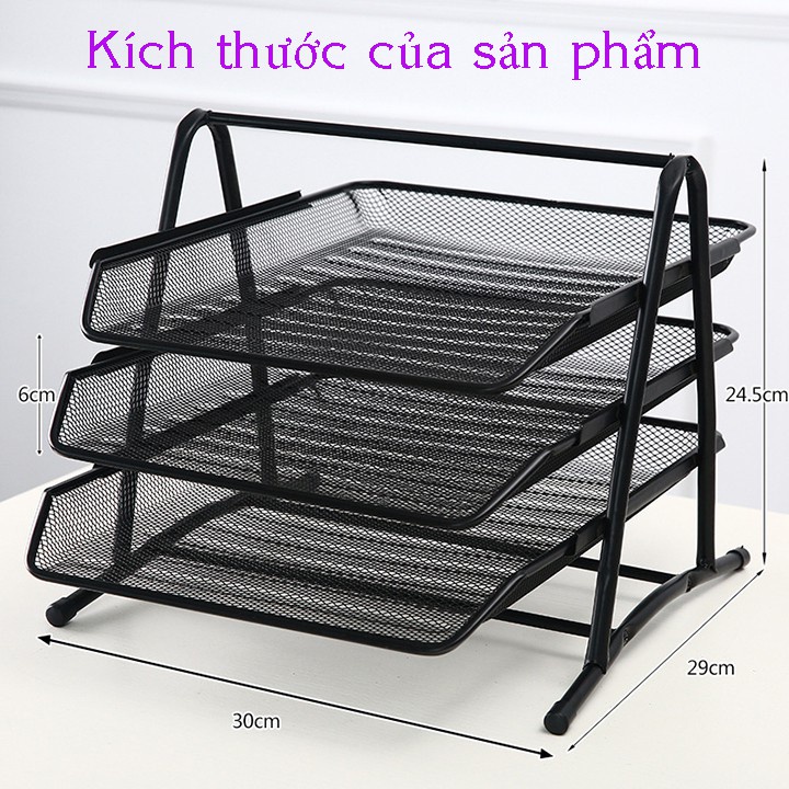 Kệ 3 tầng đựng tài liệu văn phòng thiết kế đơn giản phong cách cổ điển