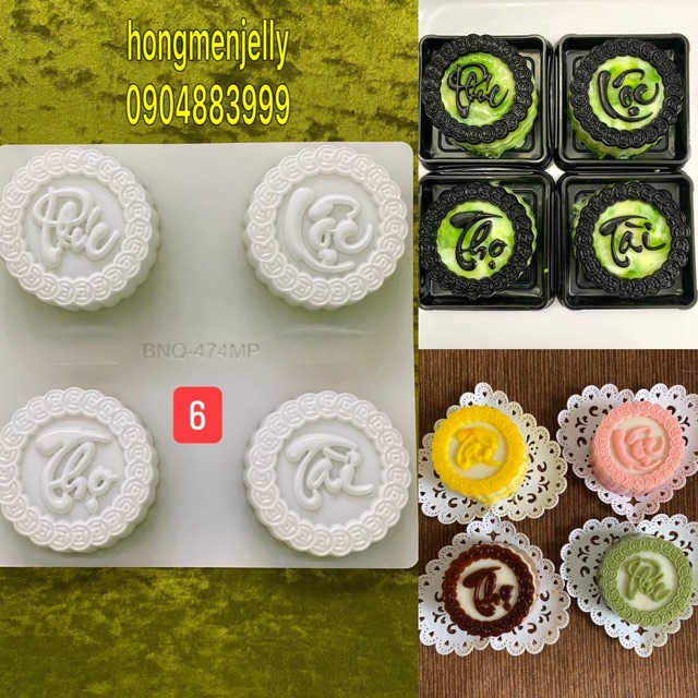 Khuôn Bánh Trung Thu Rau câu/ Khuôn xôi phúc lộc thọ 9cm/12cm