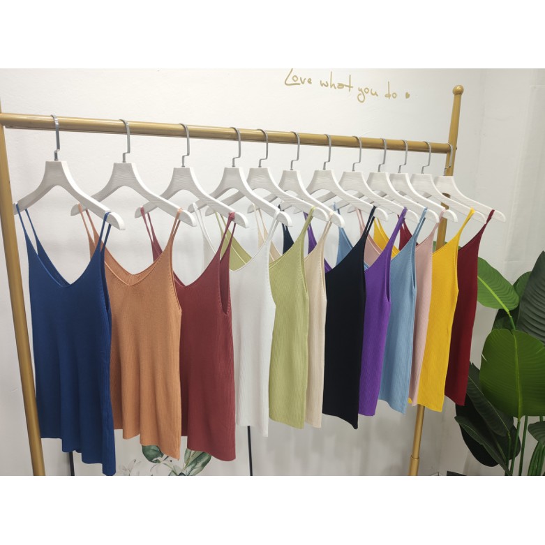 Áo Hai Dây V-neck Dệt Kim