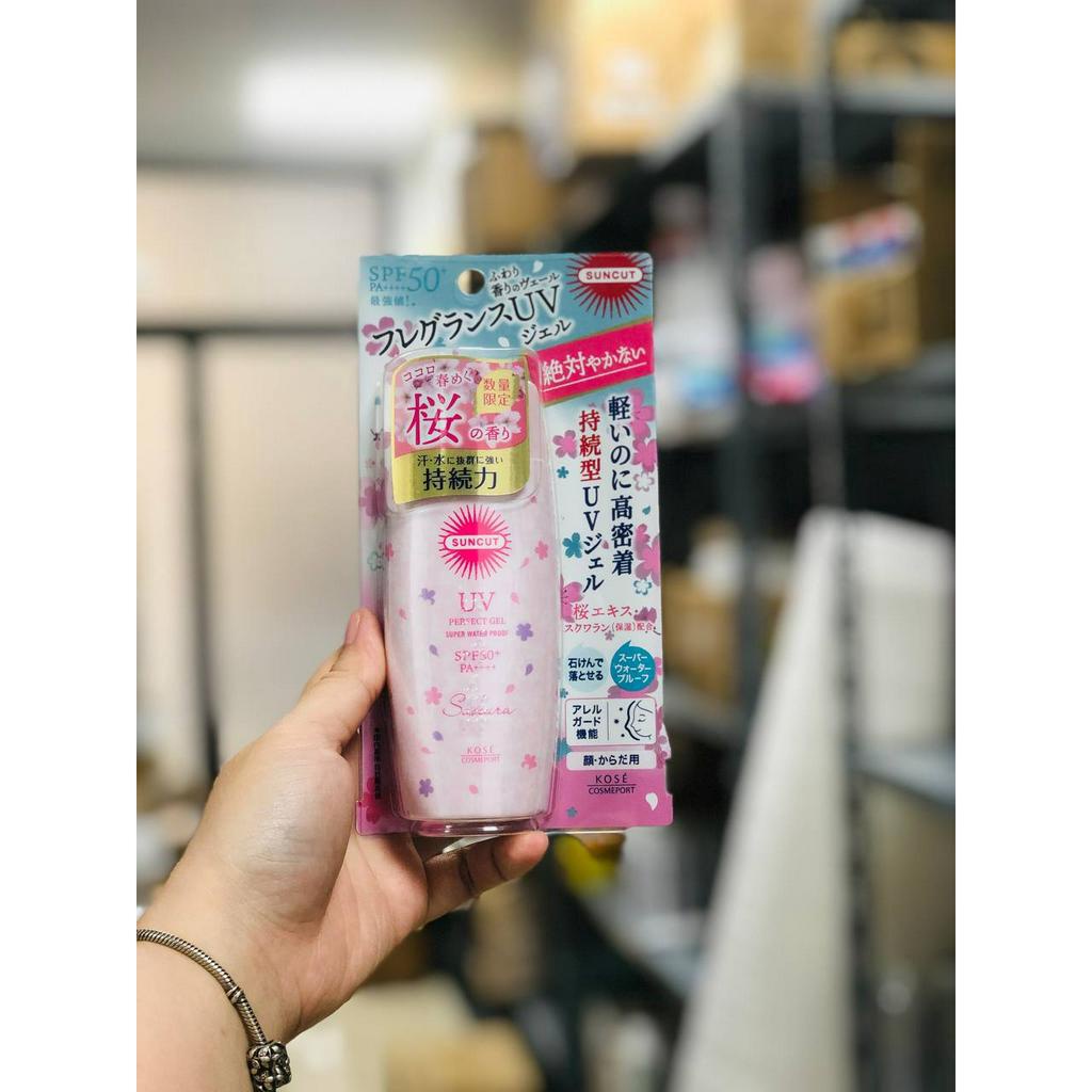 Kem chống nắng Kose Suncut UV Perfect Gel Super Waterproof SPF50+ PA+++ dạng gel 100g Date tháng 10/2024
